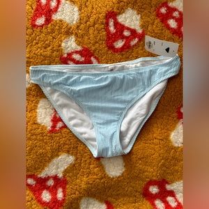 Light Blue Pinstripe Bikini Bottoms • size large